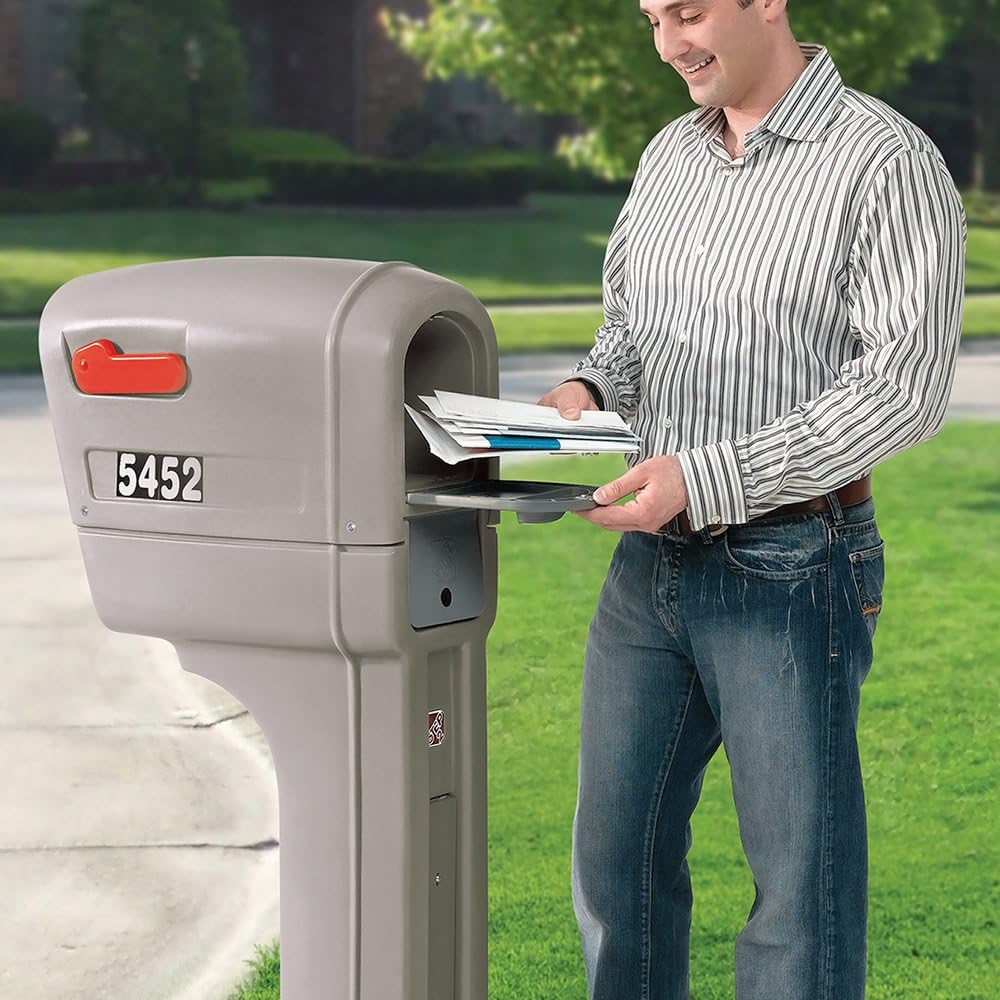 Step2 MailMaster Plus Mailbox, Easy to Install, Mailboxes for Outside, Heavy-Duty, Weather Resistant, Stone Gray & Hy-Ko Prod. MM-4N26 Boat Number Assortment