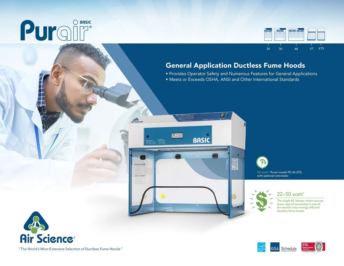Ductless Fume Hood 24" Wide