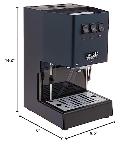 Gaggia RI9380/51 Classic Evo Pro Espresso Machine, Industrial Grey, Small