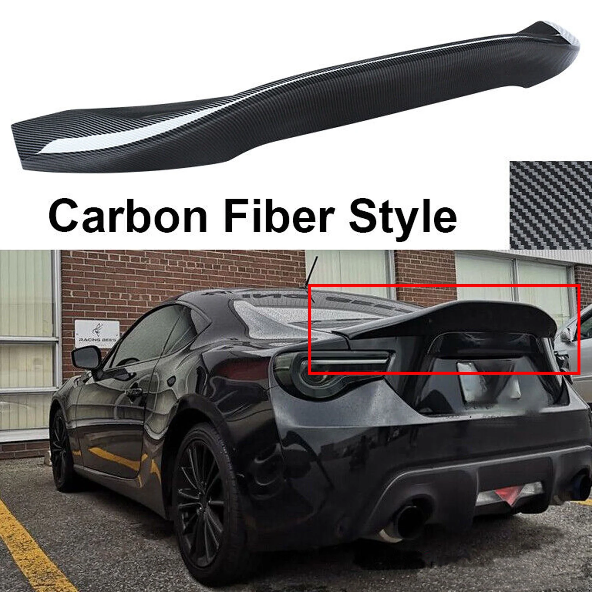 NINTE Rear Trunk Spoiler for 13-16 Scion FRS 13-20 Subaru BRZ 17-20 Toyota 86 Carbon Style - Curated Treasures Market