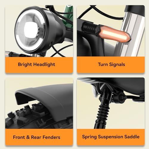 Dual Motor Electric Bike for Adults, 52V 4000/5000W Peak Motor, 40/45MPH, 1300Wh Battery, Up to 100 Miles Range, 26" x 4.0 Fat Tire Ebike with 7-Speed, Suspension, Turn Signals and Dual Disc Brakes