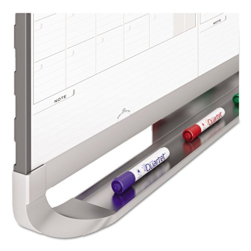 Quartet Prestige 2 Sliding Three Month Calendar Board, 3 x 2 Feet, Total Erase Surface (CMP32P2),Graphite, White