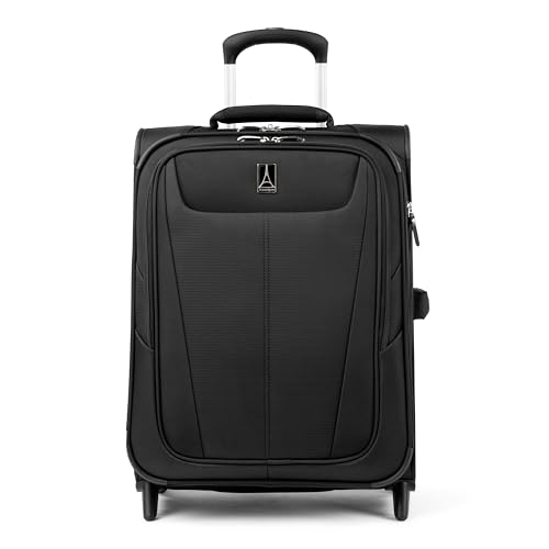 Travelpro Maxlite 5 Softside Expandable Upright 2 Wheel Carry on Luggage, Lightweight Suitcase, Men and Women, Burgundy, Carry On 22-Inch