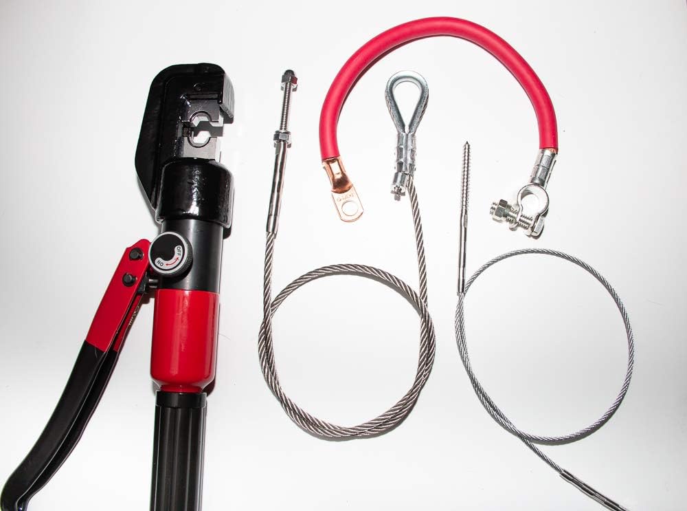 Hydraulic Cable Crimper and Swage Tool. Great for Crimping Battery Lugs, Large Electric Cables or Swaging Stainless Steel Cable/Rope. Pack of 2