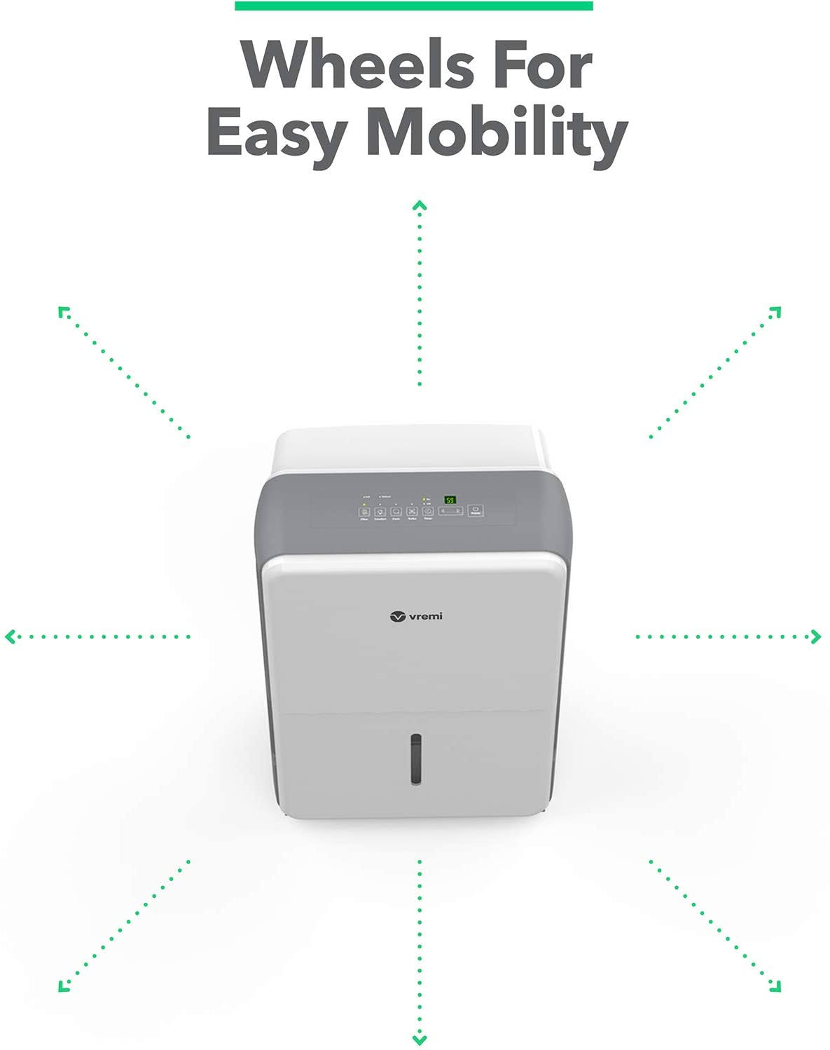 Vremi 35 Pint 3,000 Sq. ft. Dehumidifier Energy Star Rated for Medium Spaces and Basements