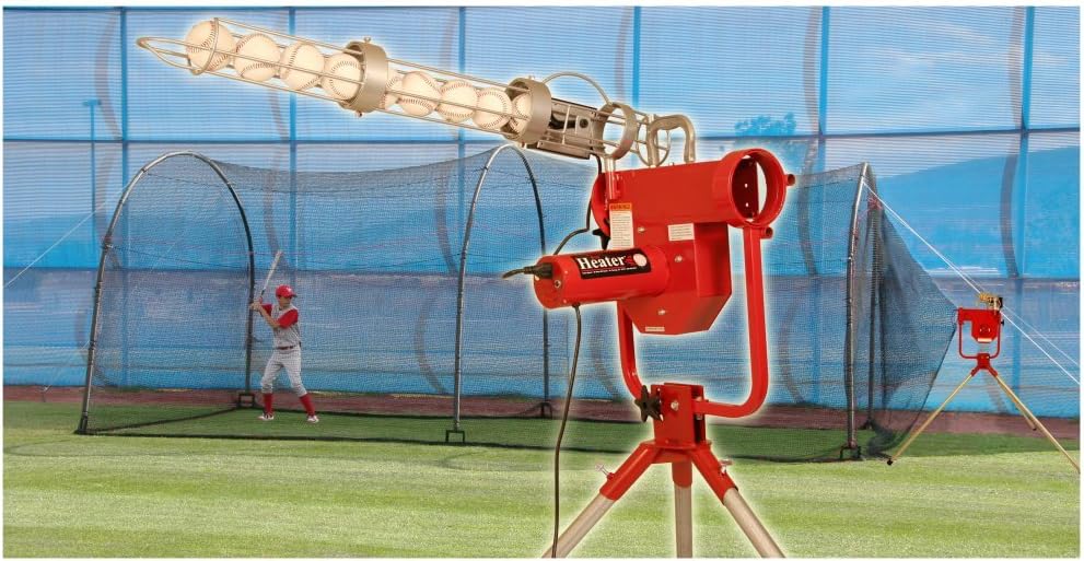 Heater Sports Xtender 24 Ft. Cage & Heater Pro Curveball Pitching Machine