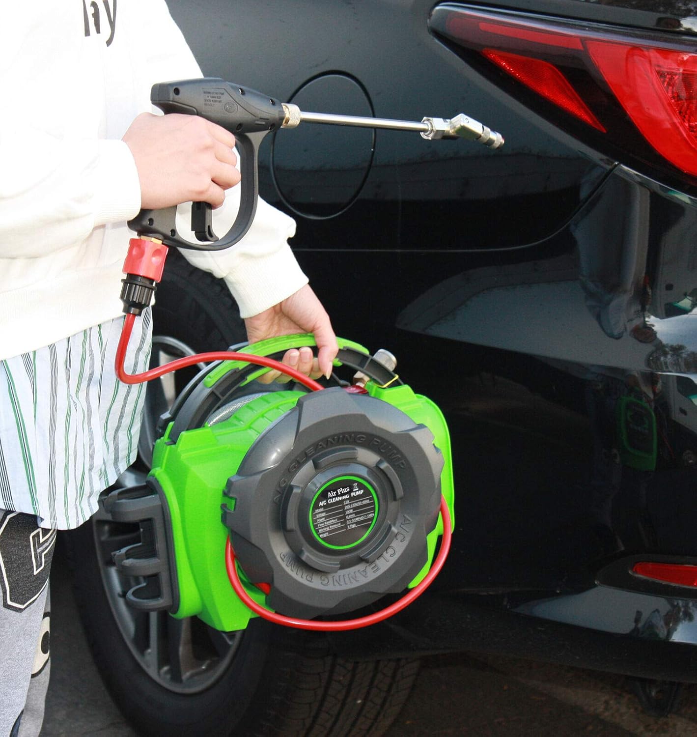 AC HVAC Coil Cleaning System Automotive Pressure Washer Machine 145 PSI w/Hose, Jikkolumlukka