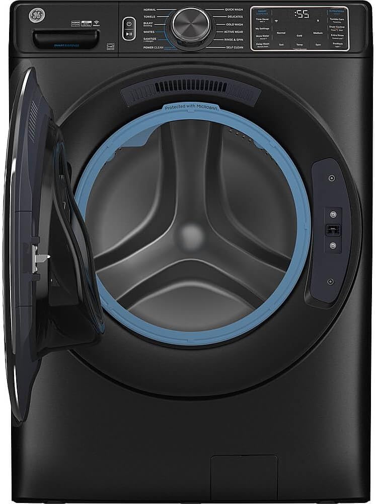 GE 5.0 Cu. Ft. Capacity Diamond Grey Smart Front Load Energy Star Steam Washer with SmartDispense UltraFresh Vent System with OdorBlock