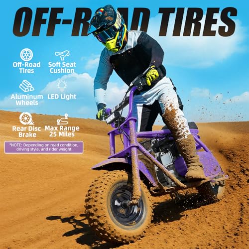 Mini Bike, Gas Dirt Bike, Minibike, Gas Powered Mini Bikes for Adults, 99cc-4 Stroke Pit Bike with Led Light, Min Dirtbike, Motorcycle Max Load 200 Lbs, Max Speed 28 Mph, Age13+