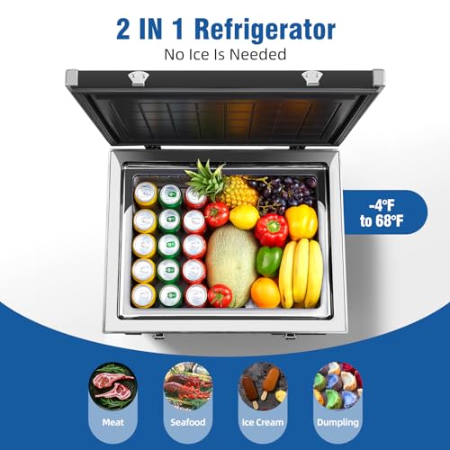 BODEGA 12 Volt Refrigerator, 43L Protable Freezer Car Fridge