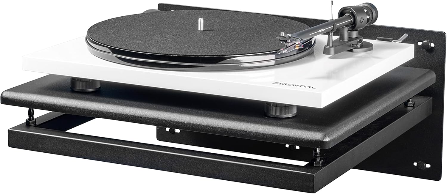 Pangea Audio Turntable Wall-Mount Record Player Shelf Black