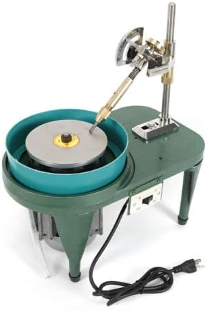 Gem Faceting Machine, 28000RPM 110V Jewelry Rock Bench Polishing Grinding Machine, 6 inch Polishing Disc's Diameter Jewel Angle Polisher