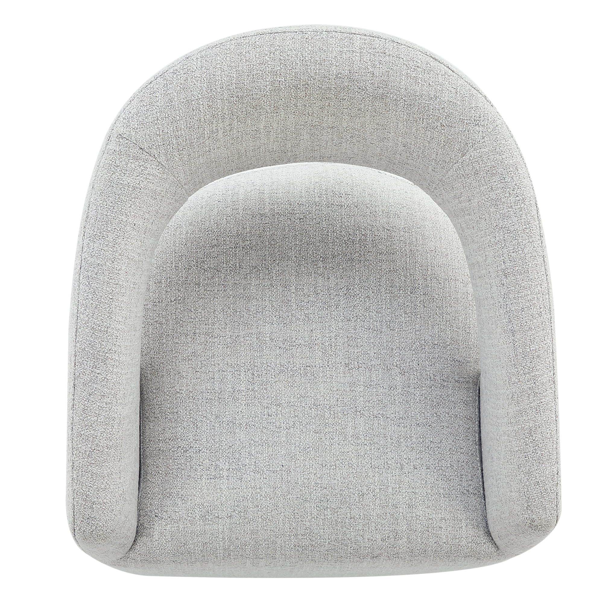 CHITA Modern Dining Chair with Caster Wheels & Open Back, Upholstered Dining Room Chairs, Fabric in Cloud
