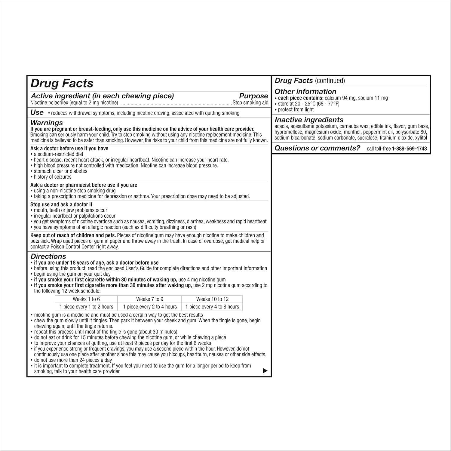 Nicorette 2 mg Nicotine Gum to Help Stop Smoking - Fruit Chill Flavored Stop Smoking Aid, 160 Count