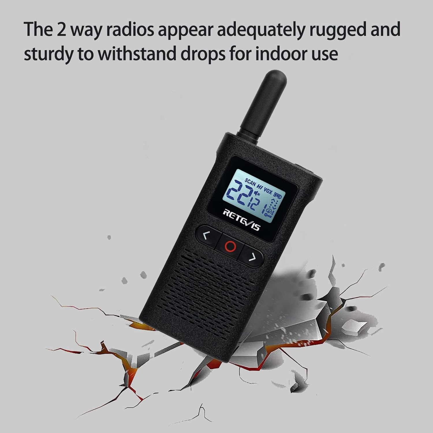 Retevis RB28 Walkie Talkies with Earpiece,Rechargeable 2 Way Radios with Large LCD Screen,1500mAh Battery USB-C Charging,Portable Two Way Radio for Adults Healthcare Business School(10 Pack)
