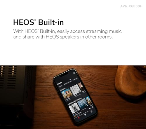 Denon AVR-X3800H 9.4-Ch Receiver - 8K UHD Home Theater AVR (105W X 9) Built-in Bluetooth, Wi-Fi & HEOS Multi-Room Streaming, Dolby Atmos, DTS:X, IMAX Enhanced & Auro 3D
