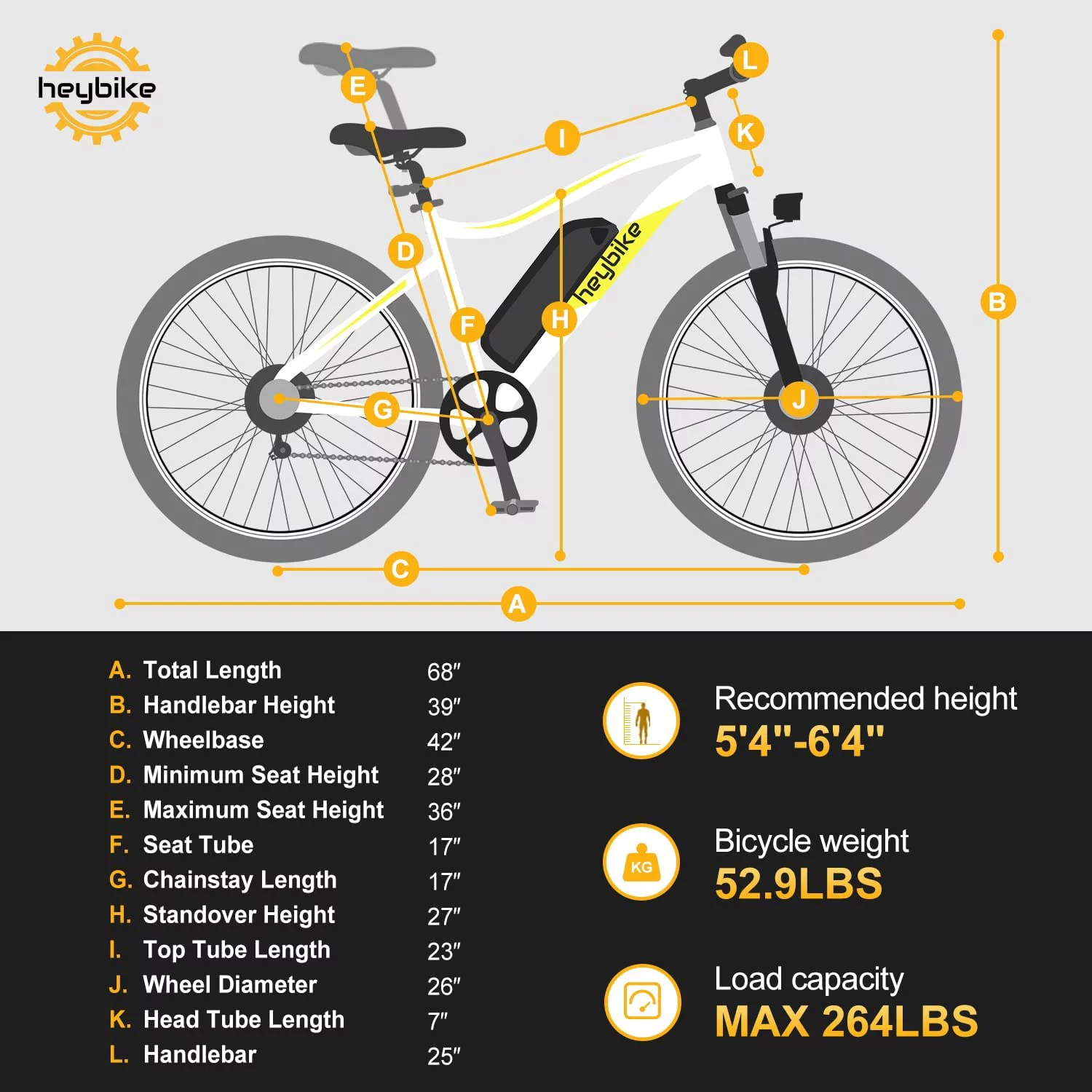Heybike Race Max Electric Bike for Adults with 500W Motor, 48V 12.5AH Removable Battery Ebike, 27.5" Electric Mountain Bike with 7-Speed and Front Suspension