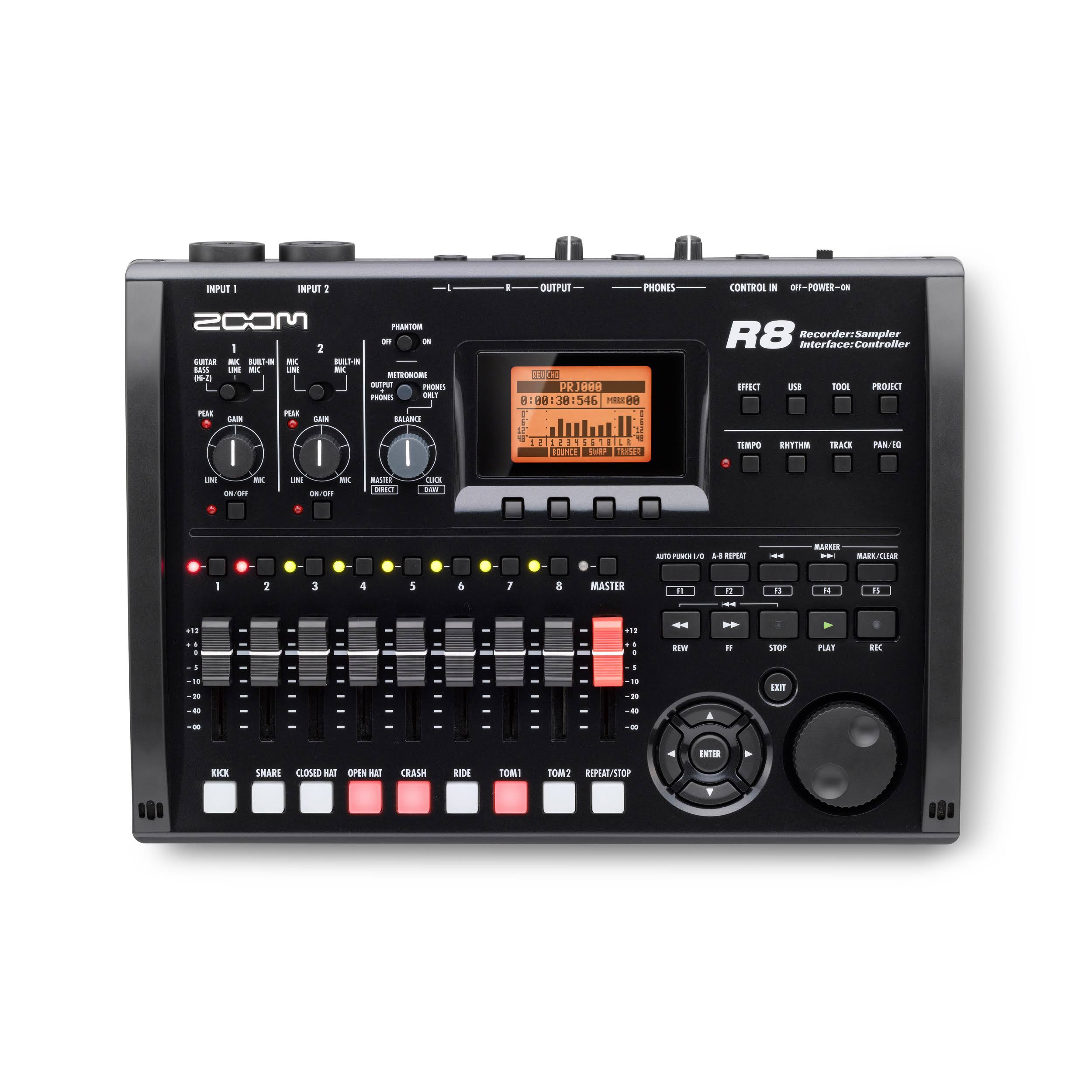 Zoom R8 Recorder - 8-Track Recorder - Audio Interface - Pad Sampler