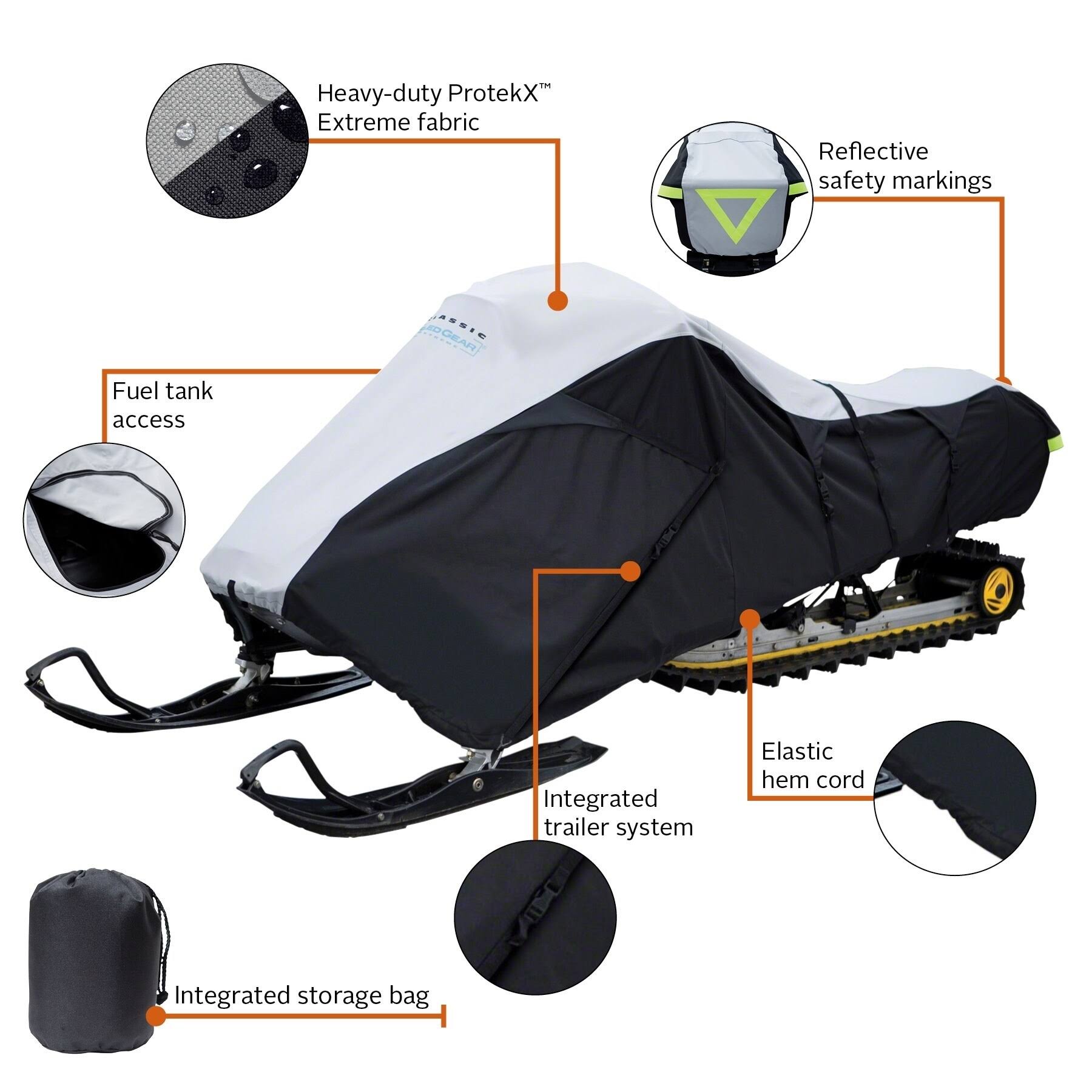 Classic Accessories 71837 Deluxe Snowmobile Travel COVER, Large