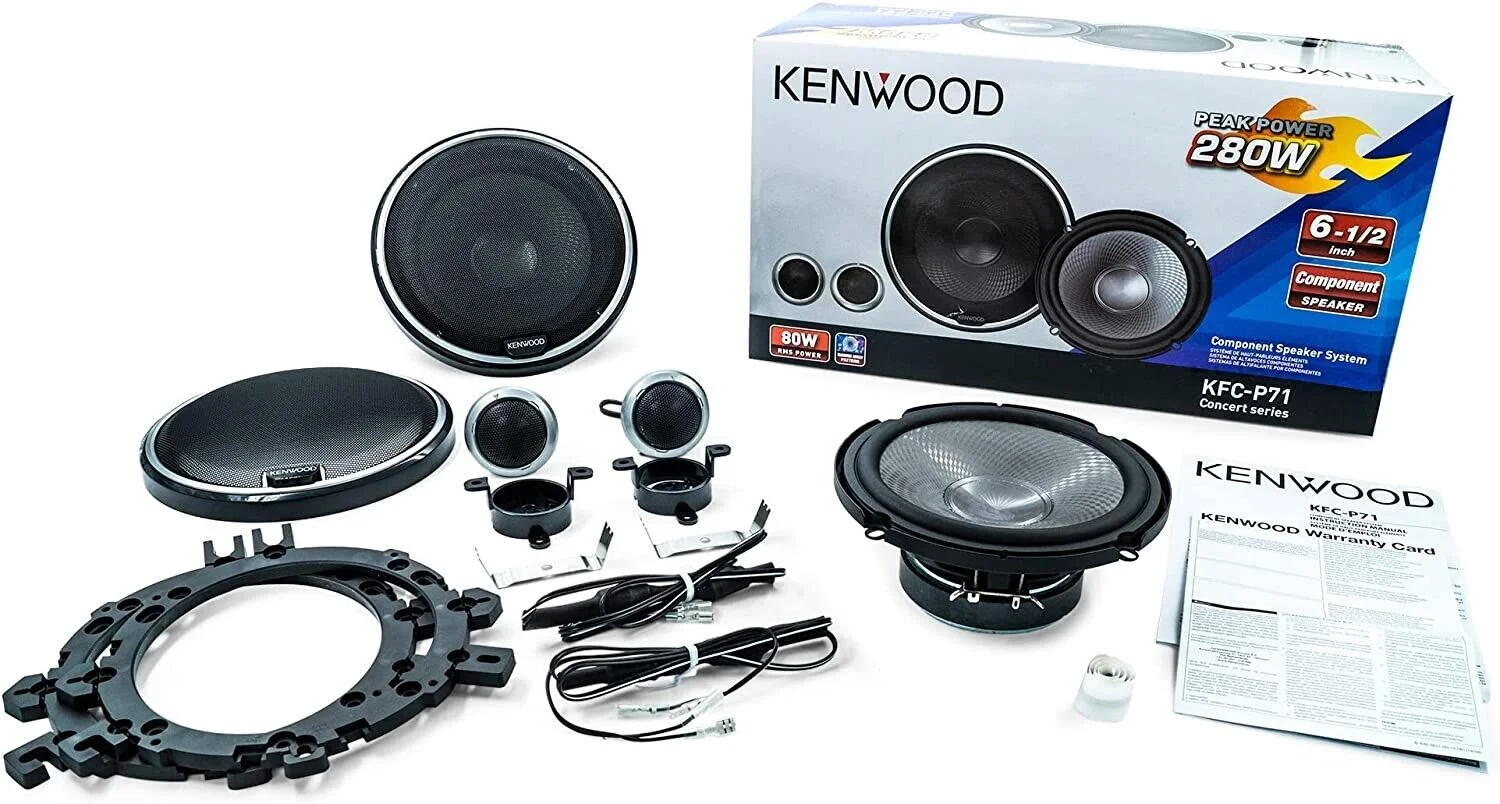 Kenwood KFC-P71 Concert Series 280 Watts 6-1/2" Component Speaker System