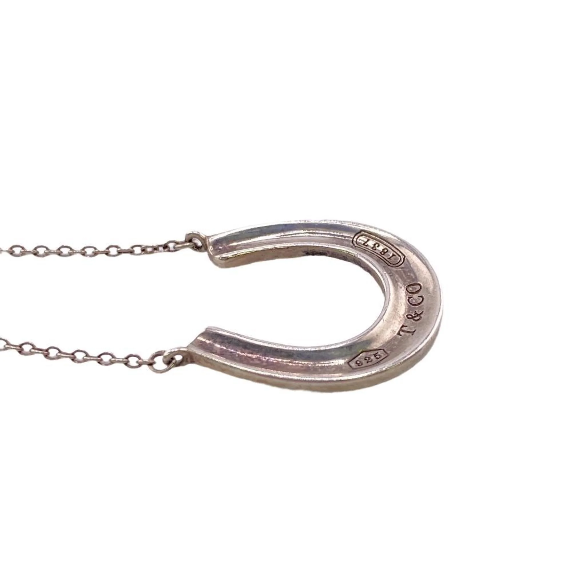 Pre-Owned TIFFANY&Co. Tiffany 925 2.7g Horseshoe Necklace Silver Women's Z0005226 (Good)