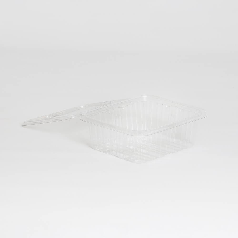 Inline Plastics Safe-T-Fresh Polyethylene Tamper Resistant Square Food Container Clear, 64 oz. | 150/Case