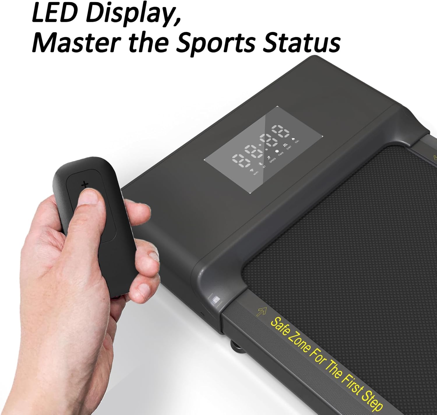Walking Pad, Walking Treadmill in LED Display, Under Desk Treadmill for Home/Office with Remote Control, Portable Treadmill 2 in 1 for Walking and Jogging