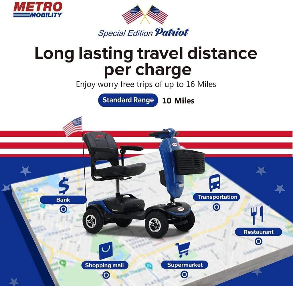 Mobility Scooter Metro Mobility Elderly Scooter Folding Scooter 4 Wheel Scooter (PATRIOT)