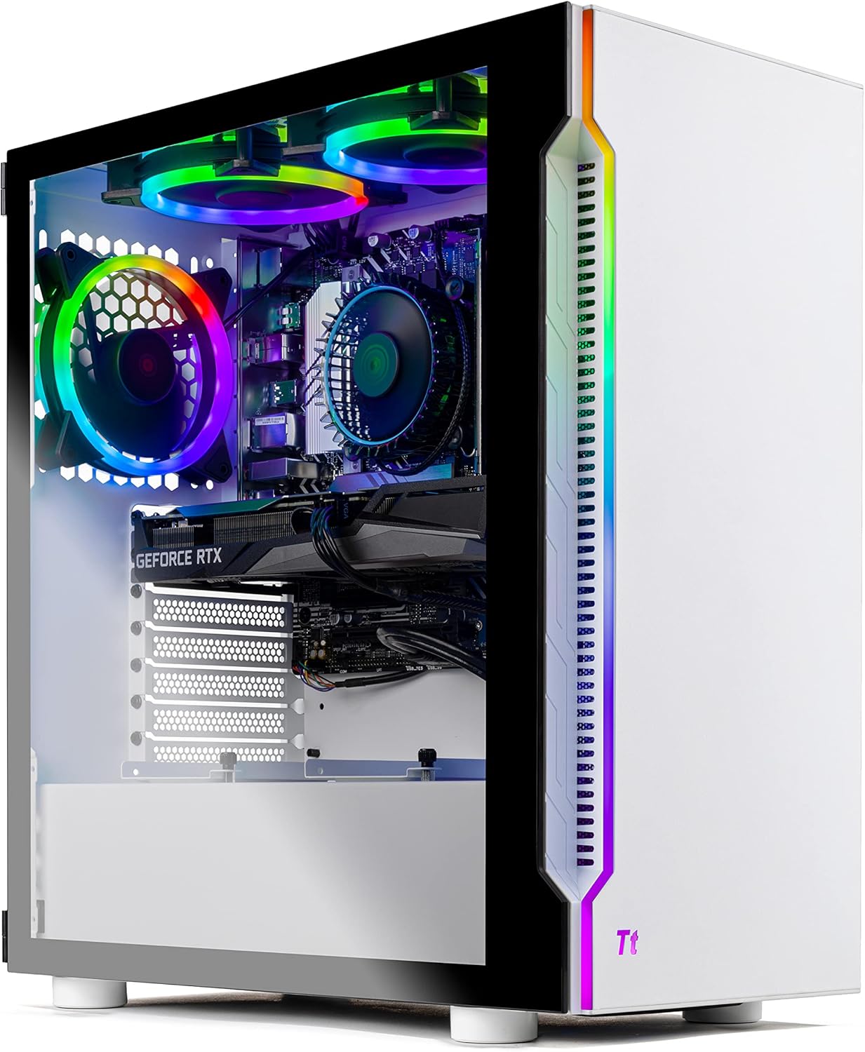Skytech Gaming Archangel 3.0 Gaming PC Desktop – Intel Core i5 10400F 2.9 GHz, NVIDIA RTX 3060, 1TB NVME SSD, 16GB DDR4 RAM 3200, 600W Gold PSU, 11AC Wi-Fi, Windows 11 Home 64-bit,White