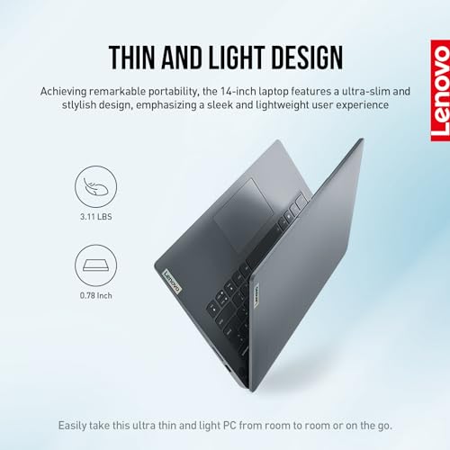 Lenovo IdeaPad 3 14 Laptop Computer, 14 Inch FHD Ultra Thin Lightweight College Students Notebook PC