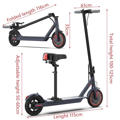 Electric Scooter for Adults, 8.5"/10" Tires, 19/22Mph, 350W/500W Motor, 21-28 Miles Range, Folding E-Scooter with Dual Suspension,APP(V1/SPRO/MAX/PRO)