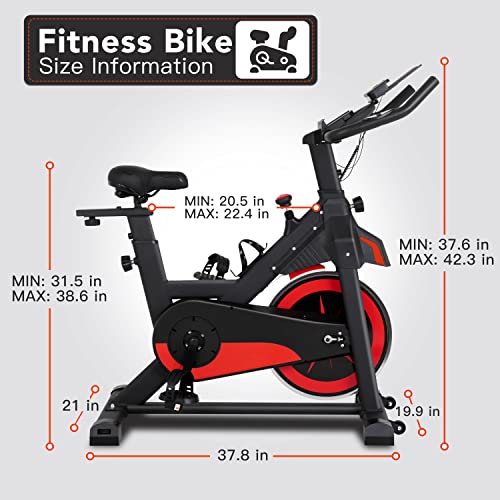 PayLessHere Exercise Bike Indoor Cycling Bike Stationary,Fitness Training Bike with Comfortable Seat Cushion,LCD Monitor Workout bike
