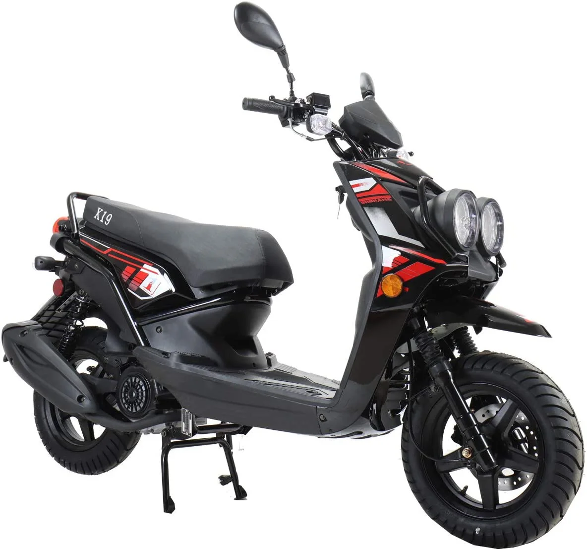 X-Pro Brand New 150cc Gas Moped Scooter, 12" Aluminum Wheels Electric/Kick Start Assembled in Create - Curated Treasures Market