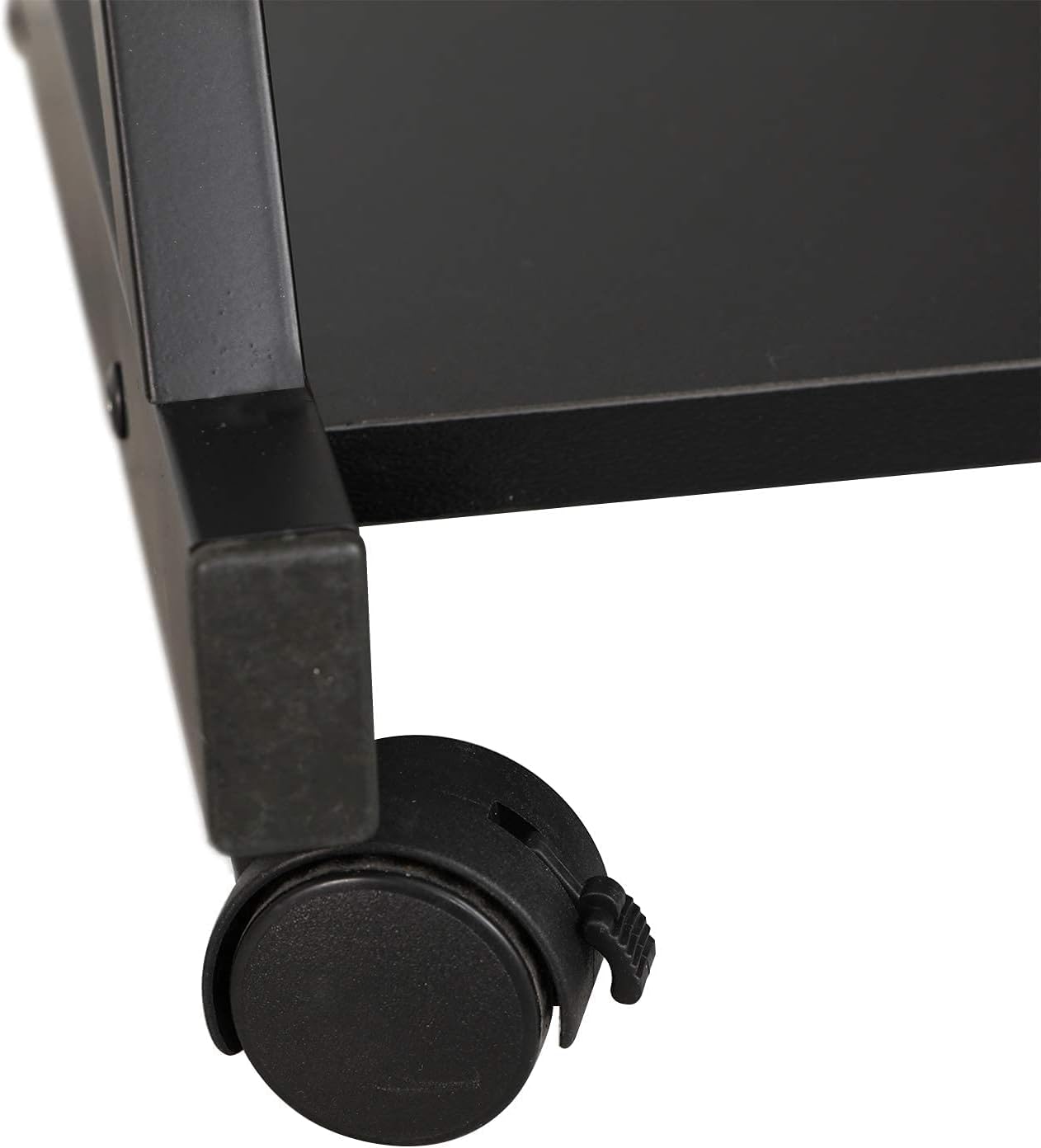 SogesPower Computer Cart Mobile Standing Desk with Keyboard Tray Home Office Workstation for Small Space, Black
