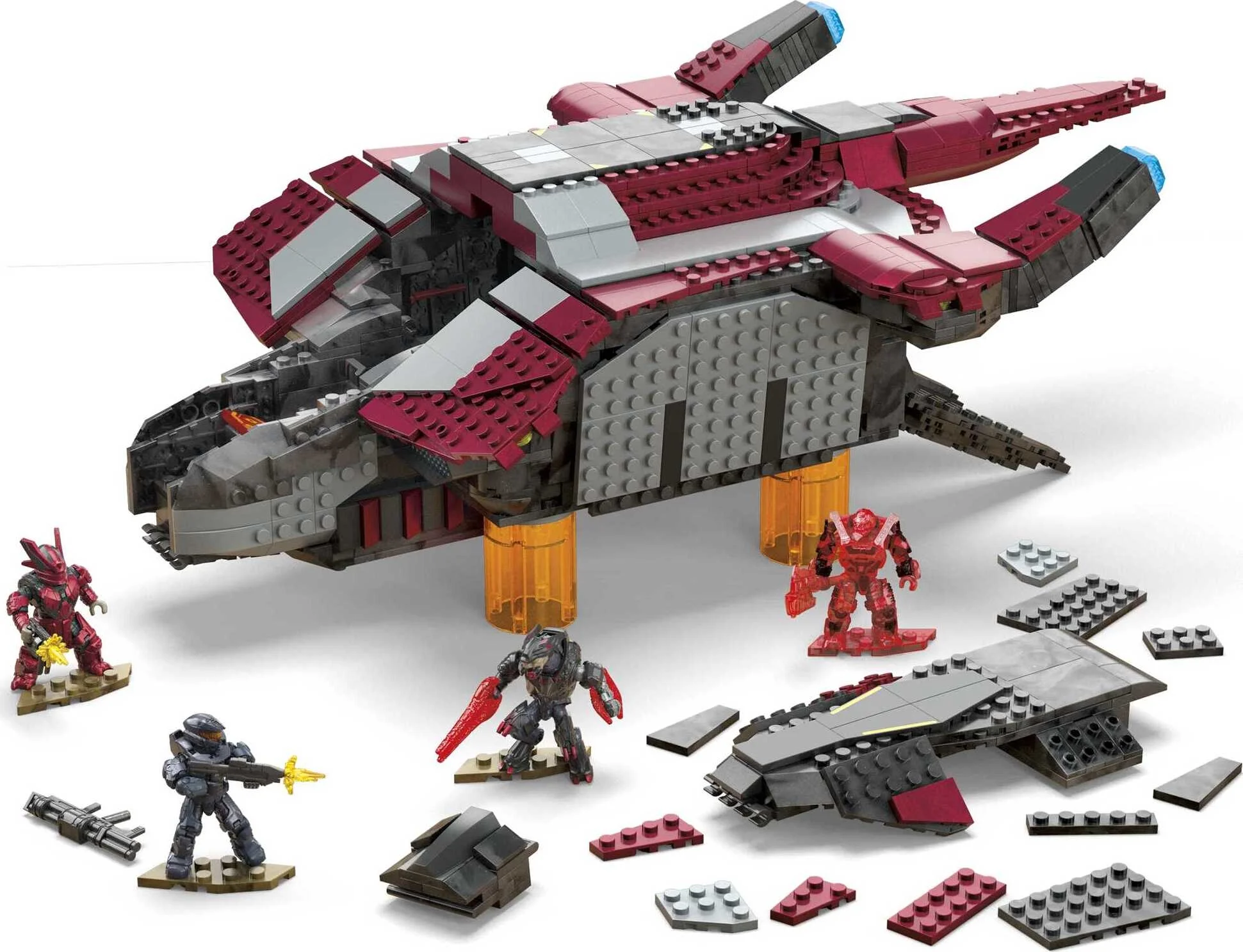 MEGA Halo Infinite Banished Phantom Building Kit with 4 Figures (1214 Pieces)