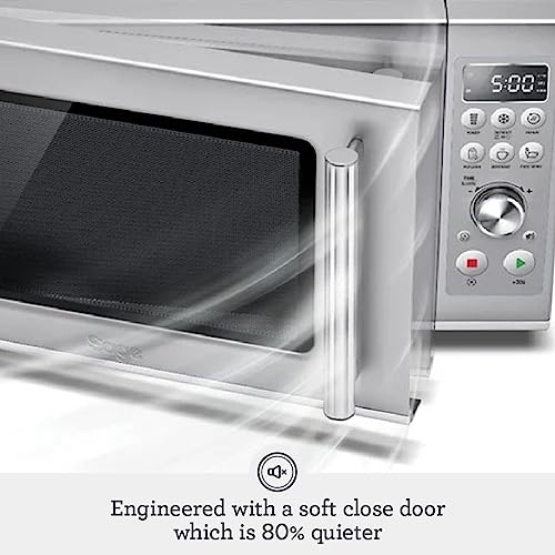 Breville BMO650SIL the Compact Wave Soft Close Countertop Microwave Oven, Silver