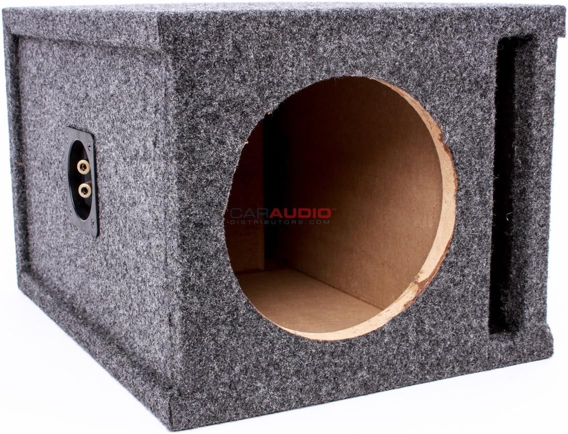 Car Audio Single 8" SPL Bass Subwoofer Labyrinth Vent Sub Box Stereo Enclosure Pack of 2