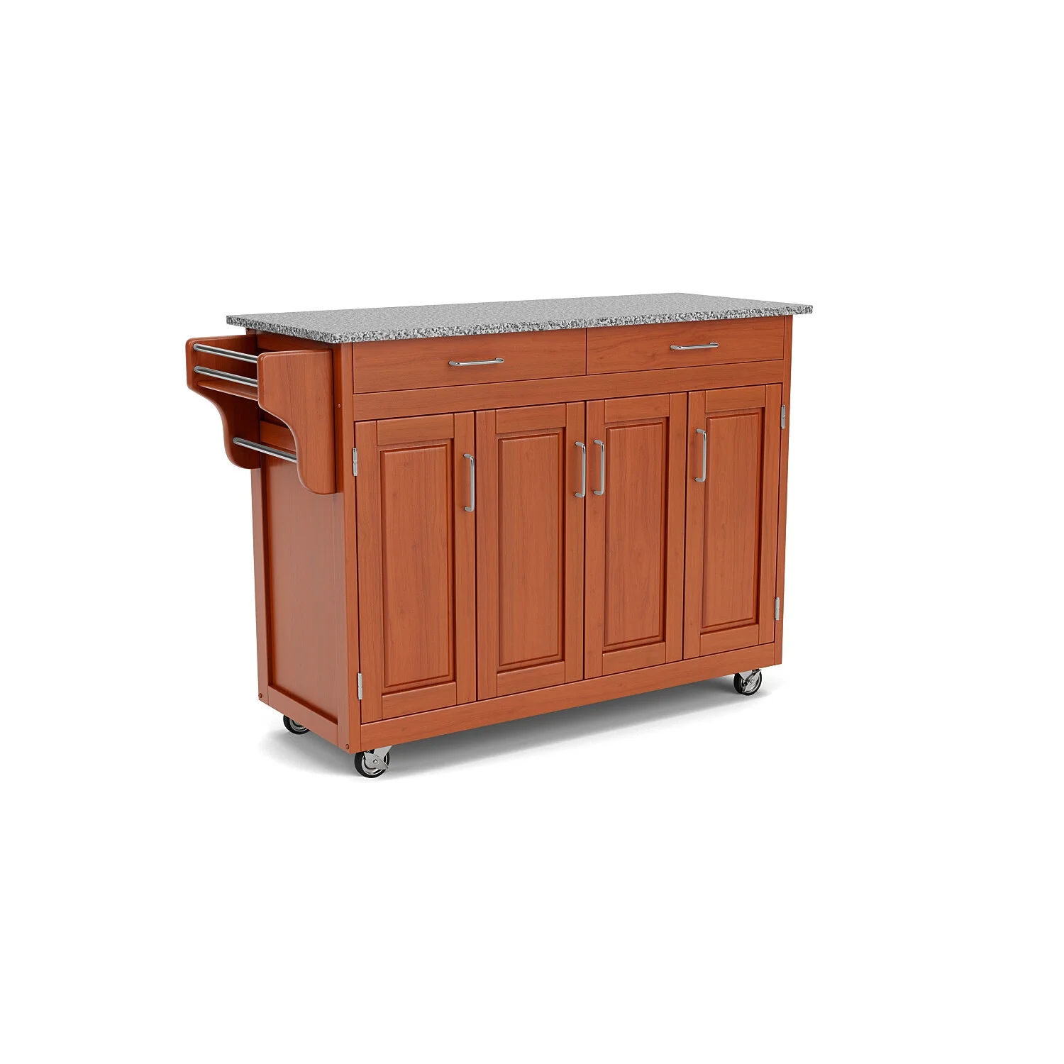 Homestyles Create-a-Cart Wood Rolling Kitchen Cart in Brown - Curated Treasures Market