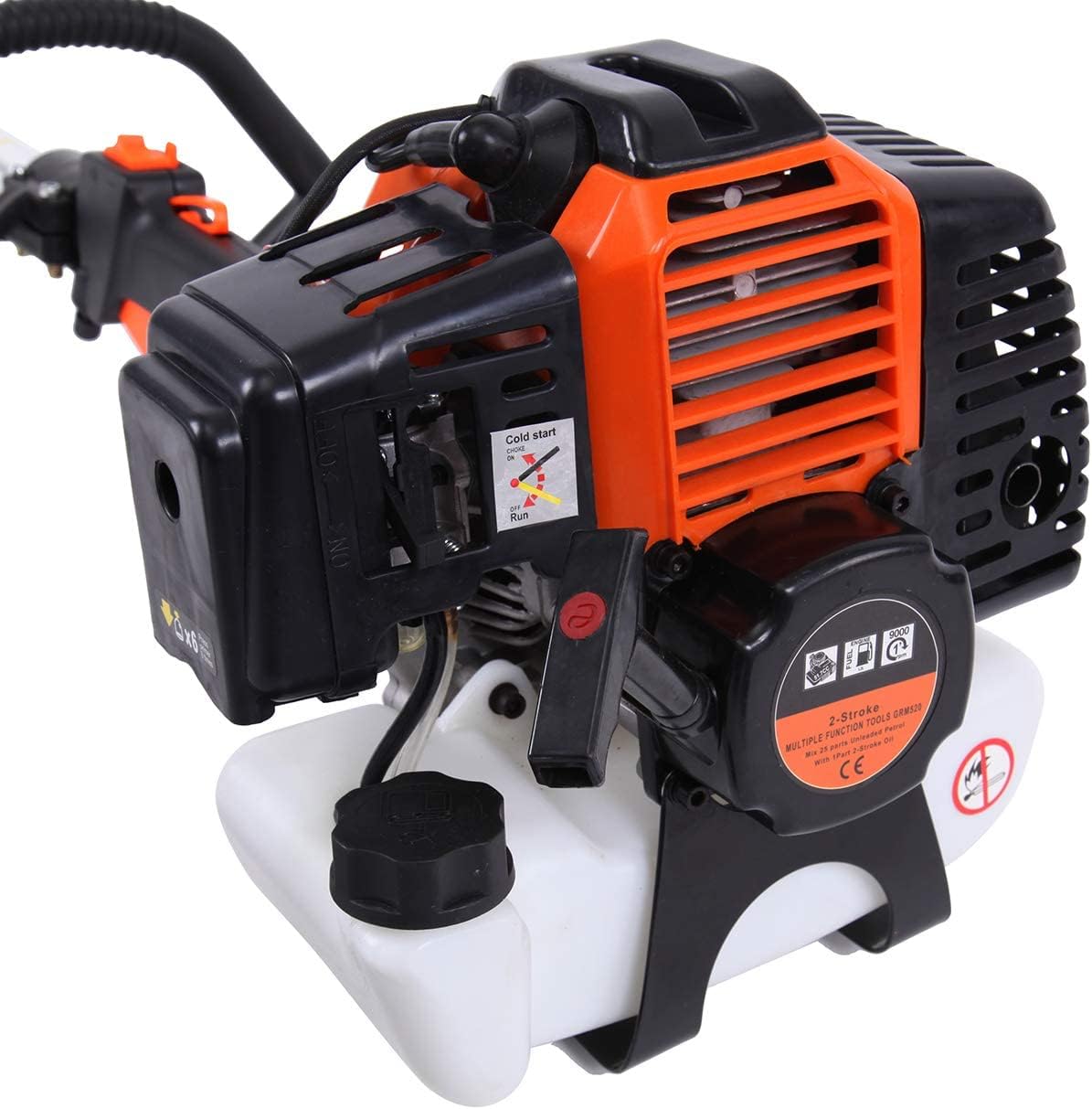 Youwise 52cc 5 in 1 Brush Cutter Grass, Multi Functional Trimming Tools Gas Cutter Petrol Hedge Trimmer Chainsaw Brush Cutter Garden Tools Included Extension Pole