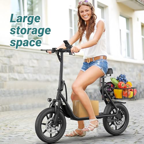 NAVIC Electric Scooter Adults,Max 19/22/27/49 Miles Ranges,Top Speed 19/22 mph,350/750W Peak Motor, Folding E-Scooter with Dual Braking Dual Suspension