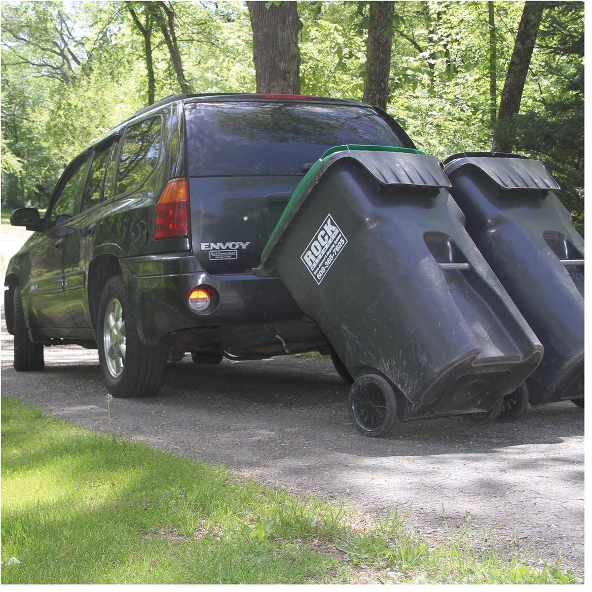 Dual-Can Garbage Can Hauling Hooks, Ball Mounted by Gemplers