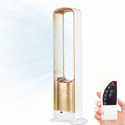 Tower Fans for Bedroom 90° Oscillating Fans for indoors 28.9 * 9.3 * 3.5 Bladeless Fan Floor Standing Cooling Fan with Remote Air Purifier with 3 Wind Speeds for Home Office