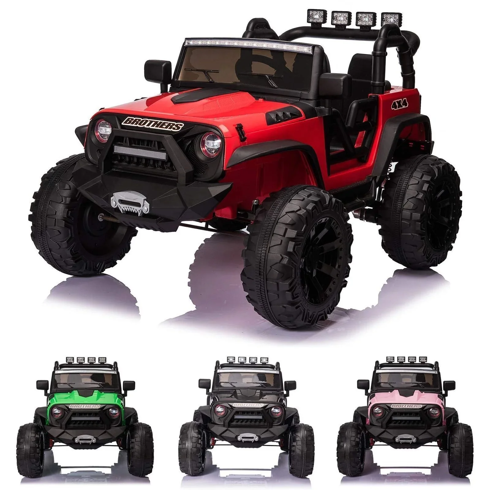 Electric 24V Kids Ride-On Truck with MP3, LED Lights, and Remote Control - 2 Seats, 2x200W Motors - Curated Treasures Market