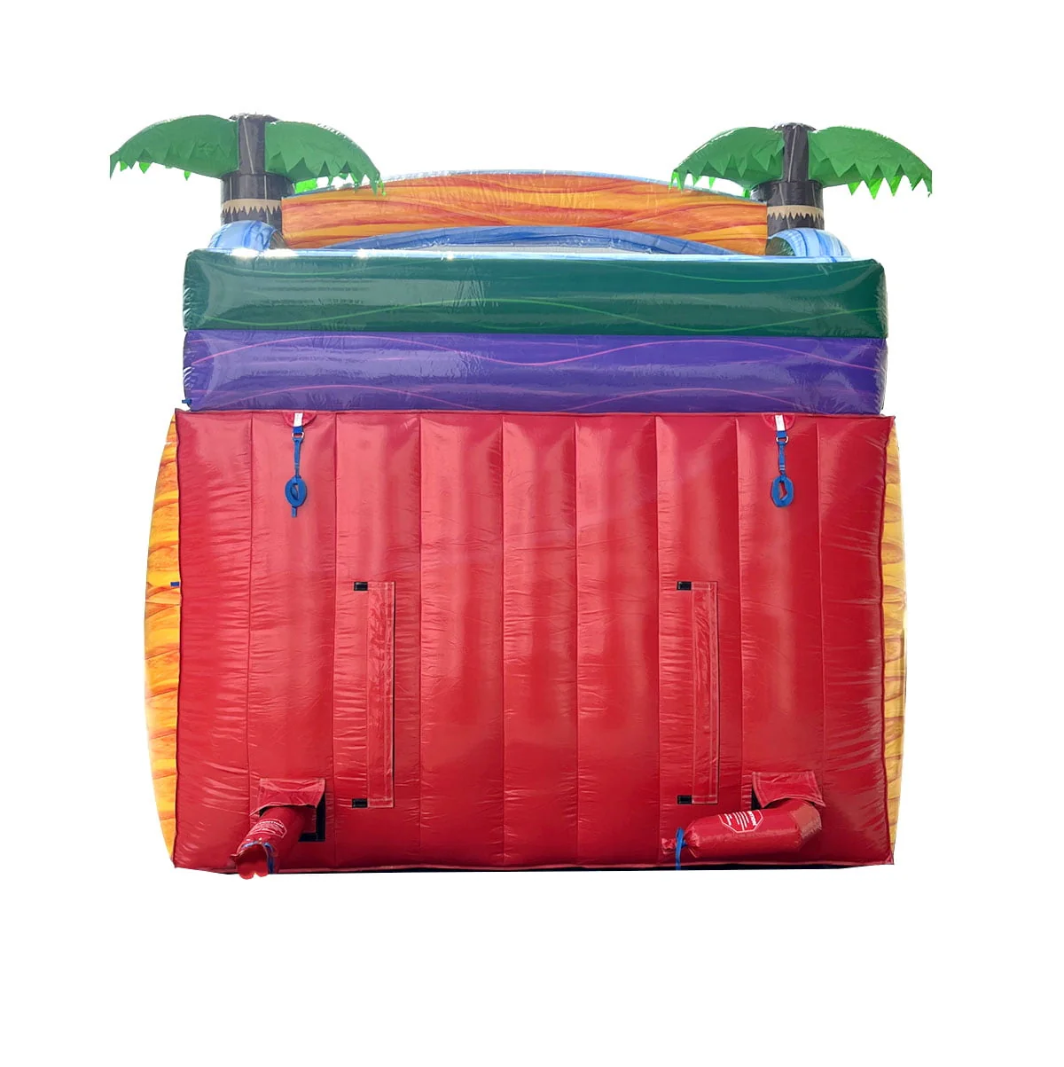 TentandTable Commercial Inflatable Water Slide, Rainbow Double Lane with Blower, 13'