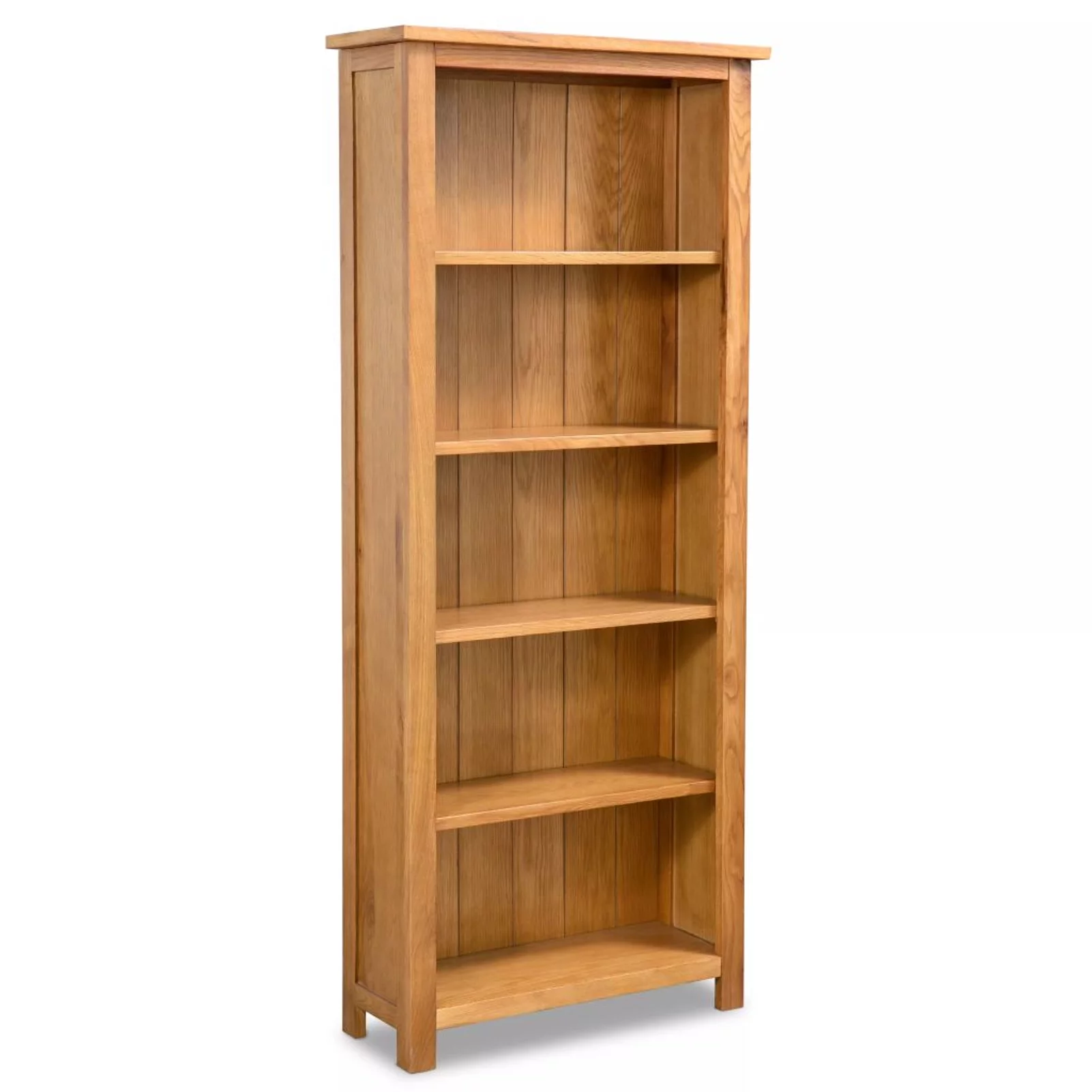 moobody 5-Tier Bookcase 23.6"x8.9"x55.1" Solid Oak Wood