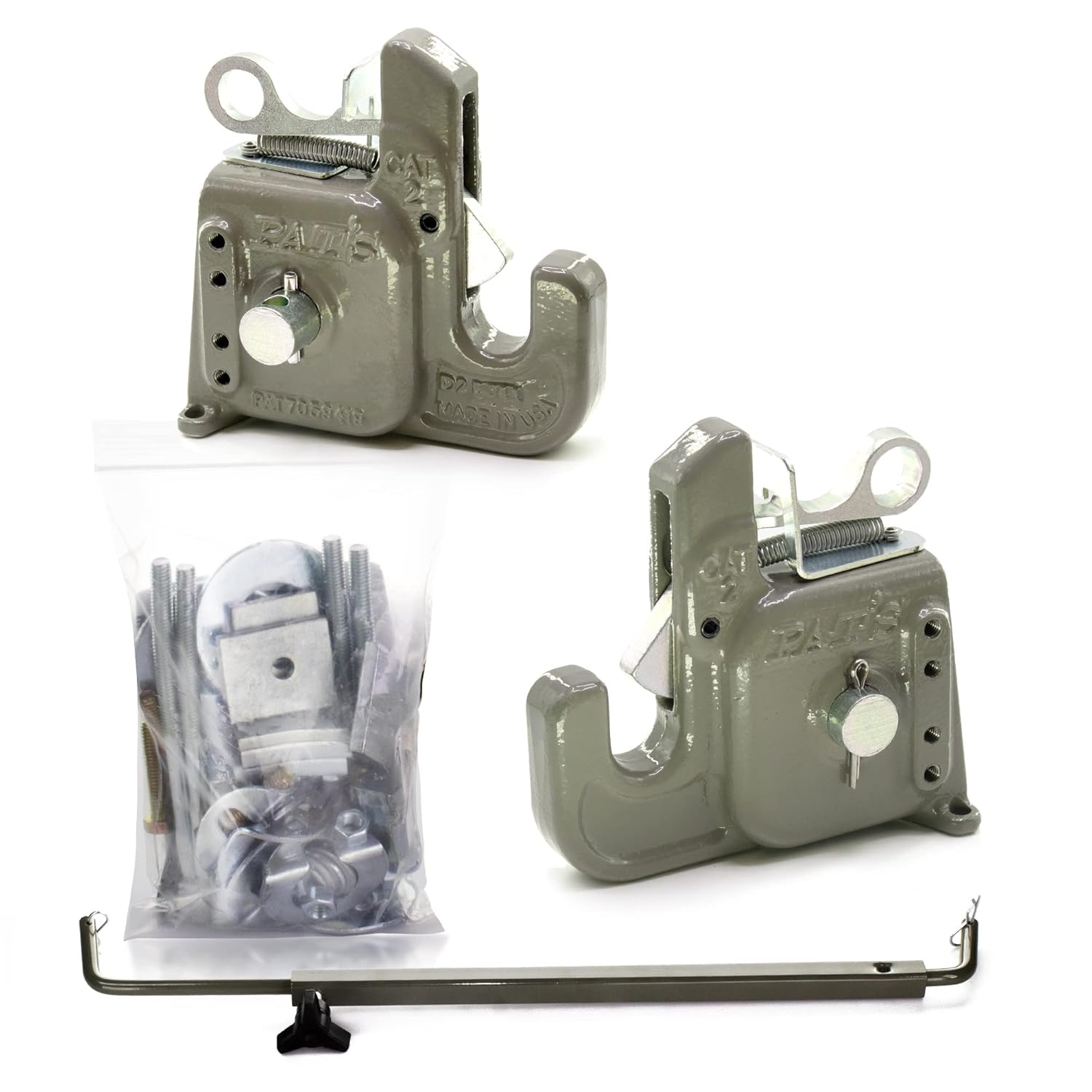 Category 2 Pat's Easy Change w/ Stabilizer Bar - Best Quick Hitch System On The Market &ndash; Flexible, Durable & Affordable - Comes w/ 4 Pair of Washers