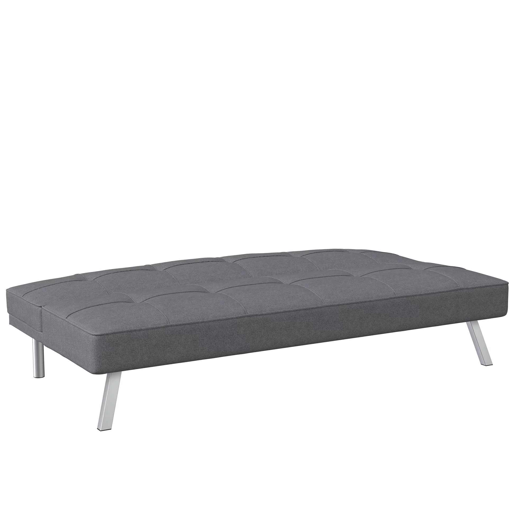 Serta Chelsea Modern Futon, Charcoal Gray Fabric