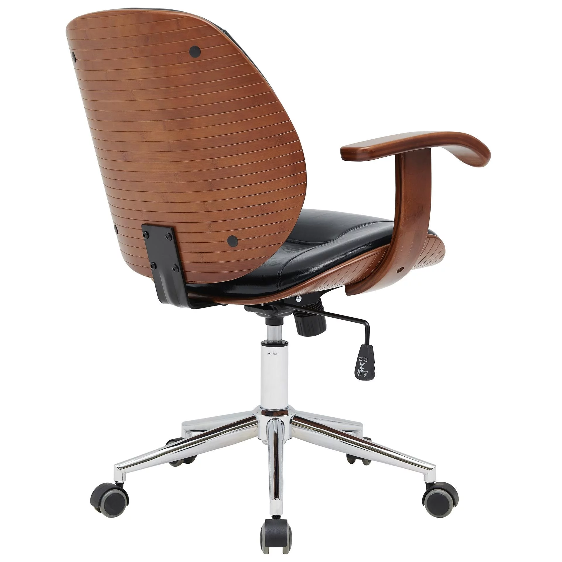 Samuel Bamboo Office Chair w/ Armrest Black