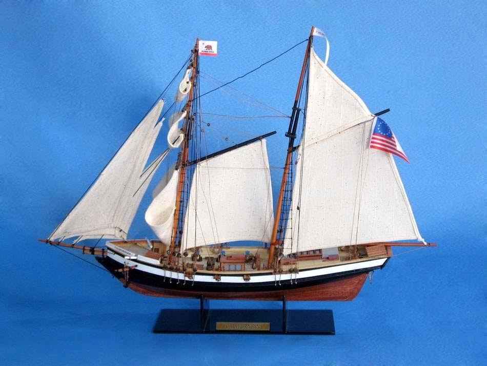 Californian 24 inch - Wooden Model Tall Ship - Tall Ship Model - Nautical Gift - Wooden Tall Ship Model - Vintage Model Ship