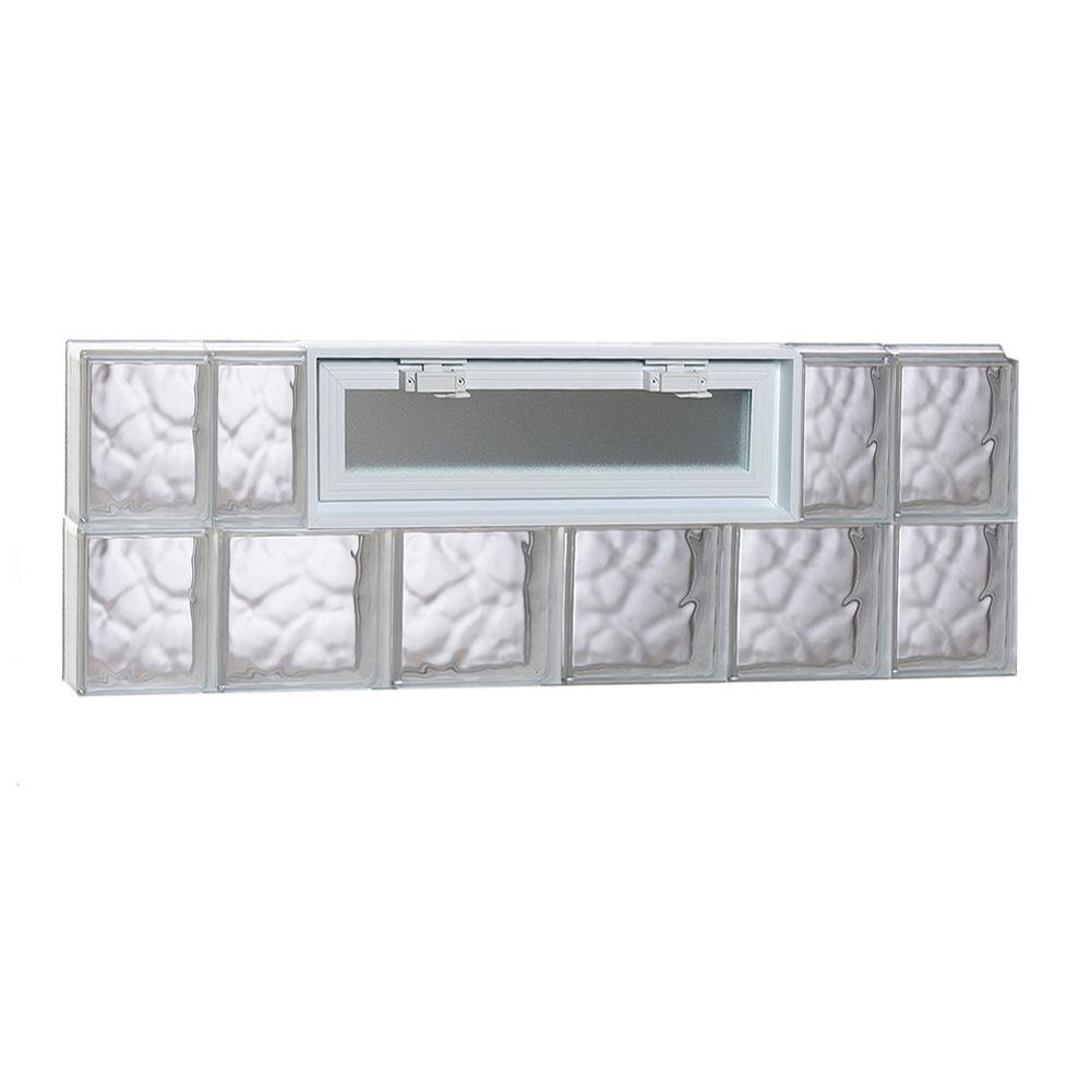 REDI2SET Wavy Pattern Frameless Replacement Glass Block Window (Rough Opening: 44-in x 16-in; Actual: 42.5-in x 15.5-in) 4416VDC